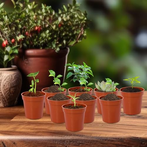 120 Pcs 2 Inch Red Mini Nursery Pots, Seedling Pots with Drainage Holes - Image 7