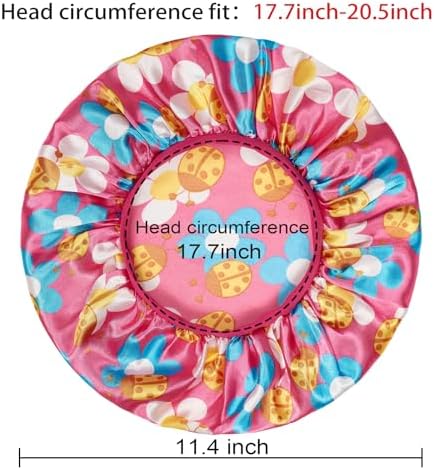 3 Pcs Kids Bonnets for Girls, Satin Silk Hair Bonnet for Sleeping - Image 5