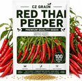 Red Thai Pepper Seeds for Planting | Hot Chili Peppers | 100 Seeds by CZGrain