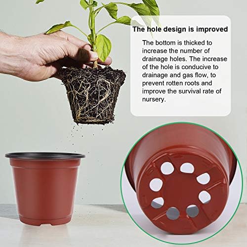 Augshy 250Pcs 4 Inches Plant Pots Seed Starting Containers with 300 Labels - Image 4