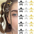 Star Hair Clips 2000s Y2K Hair Accessories-15 PCS 1.18"-Black Gold Silver by SAOROPEB