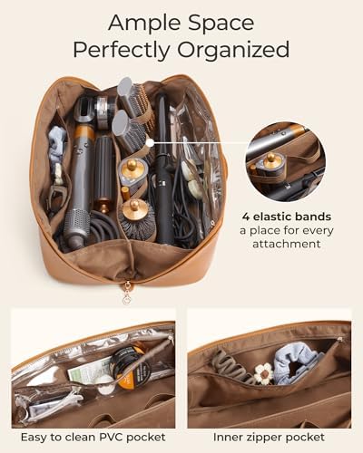 BAGSMART Hair Tools Travel Bag for Shark Flexstyle, Vegan leather - Image 4