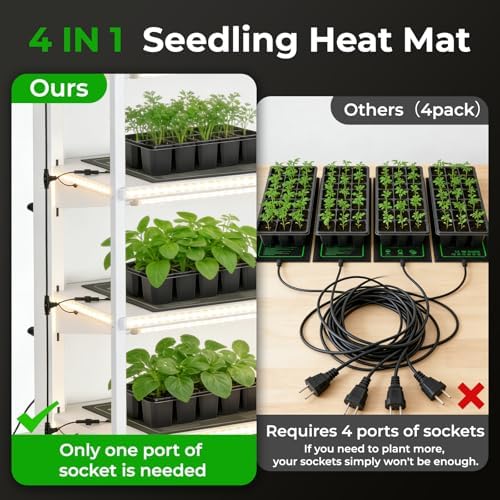 Seedling Heat Mat - Kokopro Durable Waterproof Heating mat for Plants Warm Hydroponic Heat Pad (4 in 1-10''x20.75'') - Image 4