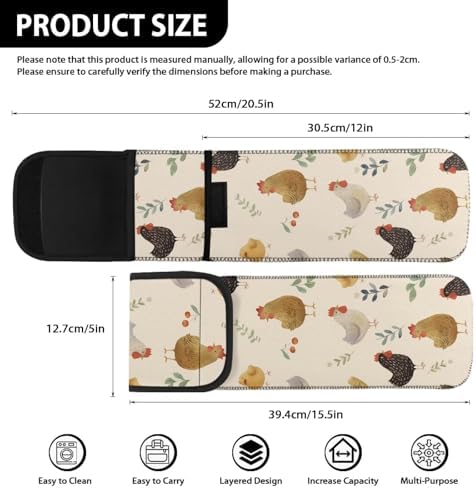 Large Capacity Hair Tools Travel Bag and Heat Resistant Mat for Curling Wand Set, Flat Iron Hair Straightener, Curling Iron, Hair Crimper, Haircare Accessories Rooster - Image 5