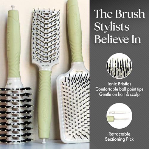 Olivia Garden NewCycle Professional Hair Brush is made from 100% recycled materials (except bristles and cushion), styles all hair types quickly and creates long lasting styles - Image 4