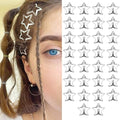 SAOROPEB Star Hair Clips 2000s Y2K Hair Accessories-30 PCS 1.18"-Silver by SAOROPEB