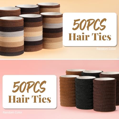 IKOCO 822PCS Hair Accessories for Girls, Elastic Hair Ties with Neutral Color Clips and Tools - Image 4