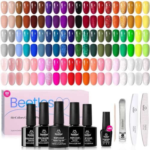 Beetles Fall Gel Nail Polish Set, Style Manifesto 69 PCS 60 Colors Neon by beetlesGelPolish