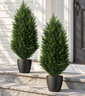 HyeFlora Artificial Cedar Tree 3 ft, Faux Topiary Shrubs Plant for Outdoor by HyeFloraartificialflowers