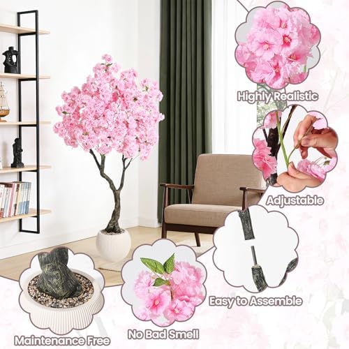 7FT Tall Artificial Cherry Blossom Tree - Image 3