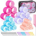 Obeoby 4 Sizes Hair Rollers, Heatless Curlers Set for Women Accessories Styling Tools for Long Short Fine Thick Hair Waves Volume Bangs Gifts (Colorful) by obeobyhairaccessories