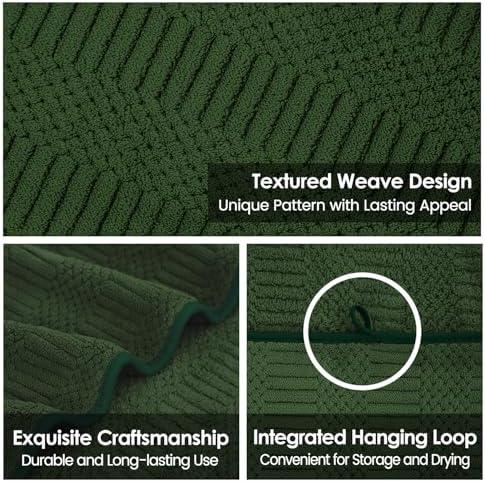 JML Microfiber Bath Towels, 30" x 60", Pack of 2, Olive-Green - Image 3