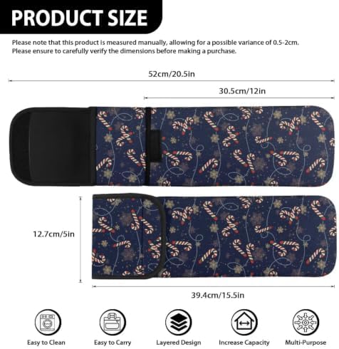 Christmas Candy Curling Iron Holder Heat Resistant Neoprene Curling Iron Cover Bag with Pocket Curling Iron Organizers and Storage for Hair Straightener, Curling Iron, Flat Iron and Hot Hair Tools - Image 6