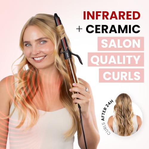 ELLA BELLA® Curling Iron 1 Inch, Professional Ceramic Wand, All Hair Types - Image 2