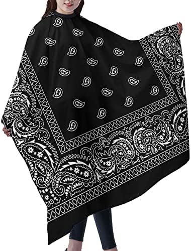 VERTEX&KAIBIN Barber Cape for men Hair Cutting,Black Paisley Cool cape designer,professional barber supply capes - Image 4