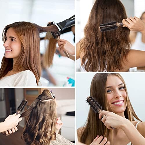 Round Brush for Blow Drying, LORSEX Boar Bristle Hair brush for Women Men, Round Hairbrush for Add Shine/Volume, Minimize Damage (2.2 Inch) - Image 6