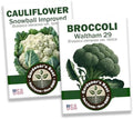 Broccoli & Cauliflower Seed Combo Pack – Heirloom, Non-GMO, Cool-Season Favorites for Spring & Fall – Includes Waltham 29 Broccoli and Snowball Improved Cauliflower – High Germination by Unknown