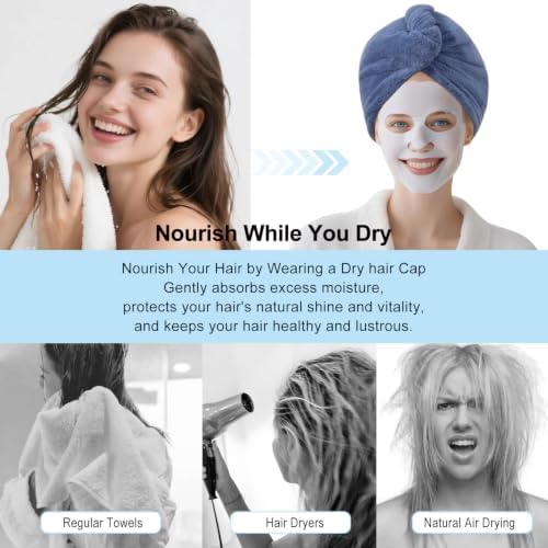 Microfiber Hair Drying Towel Wrap,Hair Turbans Towel for Wet Hair - Image 7