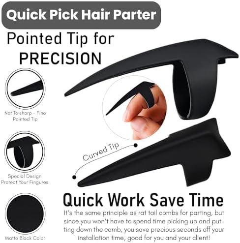 My Hair Tools Hair Parting & Sectioning Ring – Stainless Steel Finger Braiding Pick Tool for Dreadlocks, Wigs, Weaves, Hair Extensions – Quick Install Styling Tool for Salon & Home Use (CPF-31) - Image 5