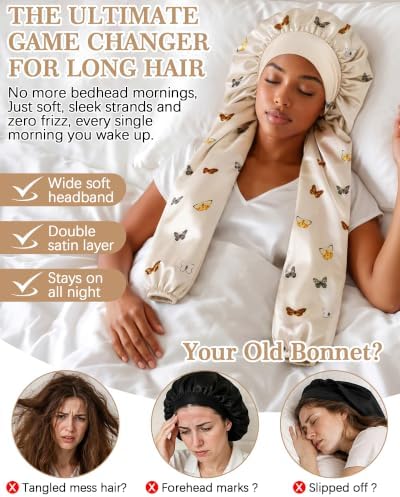 Double Layer Satin Bonnet Unisex Pantyhose Bonnet Sleep Cap - Image 2