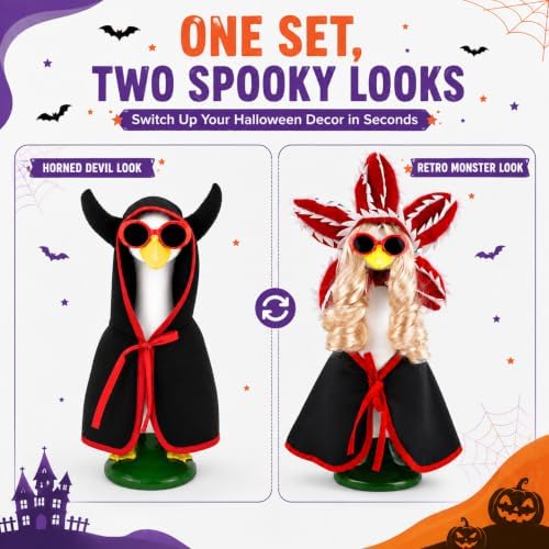 Halloween Porch Goose Outfit, 4-Piece Spooky Monster Costume Outfit - Image 3