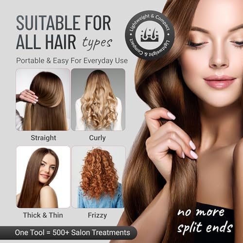 Split-Ender Mini – Original Cordless Split End Hair Trimmer for Dry, Damaged, Brittle, Frizzy, Curly or Straight Hair 3 AAA Battery Operated Hair Clipper for Home Use – Silver - Image 3