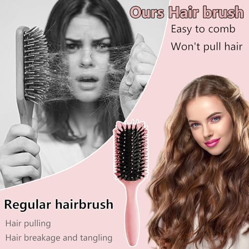 Curl Defining Brush, Curl Hair Brushes, Curl Define Styling Brush, For Combing and Shaping Curls in All Hairstyles to Reduce Pulling Travel Size - Image 3