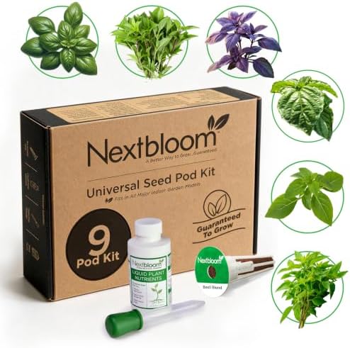Basil Blend Seed Pod Kit - Pre-Seeded & Hand Made in the USA by Nextbloom