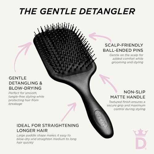 Denman Gentle Paddle Hairbrush for Comfortable Detangling, Blowdrying and Styling - Image 6