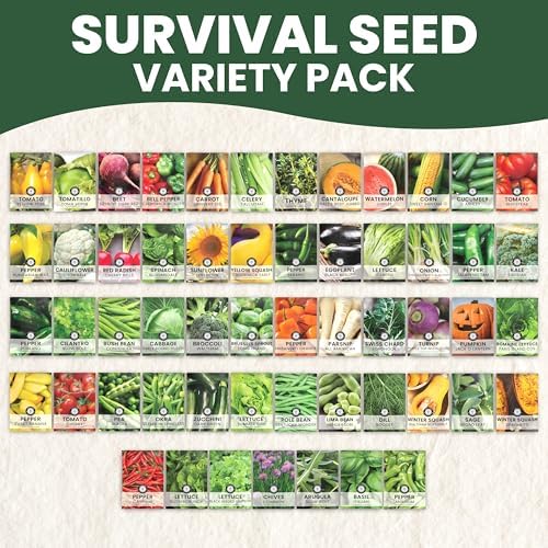 55 Vegetable Seed Packets | Survival Variety Pack | 2026 Season | Individually Packed Vegetables, Herbs and Fruits | Emergency Seed Vault for Doomsday Prepping | by Family Sown - Image 3