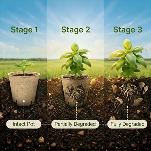 10 Packs 5 Inch Large Peat Pots, Seedling Pots with Drainage Holes - Image 5