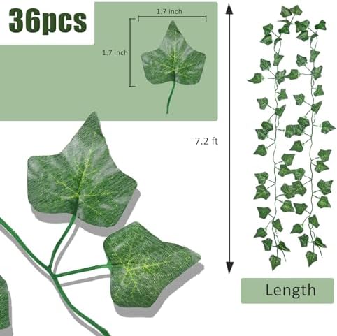 RECUTMS Artificial Fake Ivy Vines Garlands for Room Decor（36 Pack 258Ft） - Image 2
