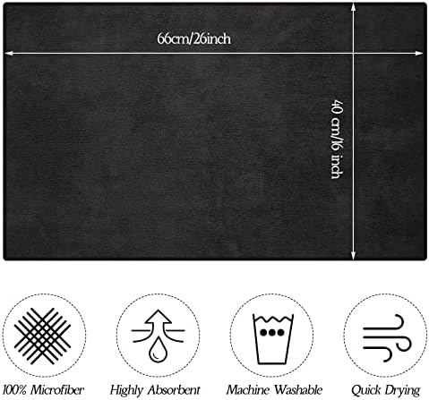 Shimeyao 48 Pack Salon Towels Bleach Proof Microfiber, Black - Image 2