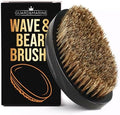 GUARD&MARINE Wave & Beard Brush for Men – Natural Boar Bristles, Palm Curve Design, Wood Handle – Shapes 360 Waves & Softens Beard by Unknown