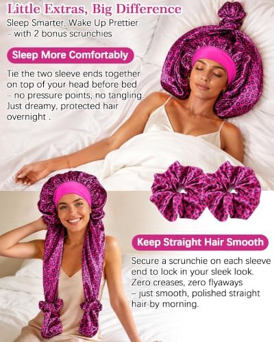 Double Layer Satin Bonnet Unisex Pantyhose Bonnet Sleep Cap - Image 6