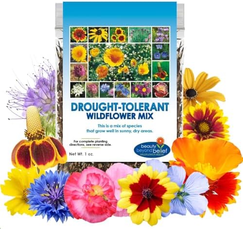 BBB Seed Drought Tolerant Wildflower Seeds Mix, Annual & Perennial, 1 oz by BBBSEED