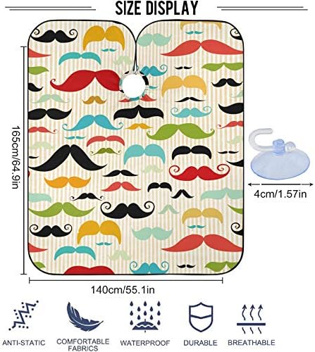 visesunny Professional Barber Cape Polyester Hair Cutting Salon Cape Apron Anti-Static Beard Bib Grooming Apron - Image 7