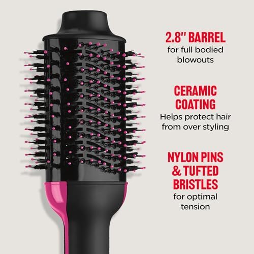 REVLON One-Step Volumizer Hair Dryer and Styler, 2.8 in Barrel, Black - Image 6
