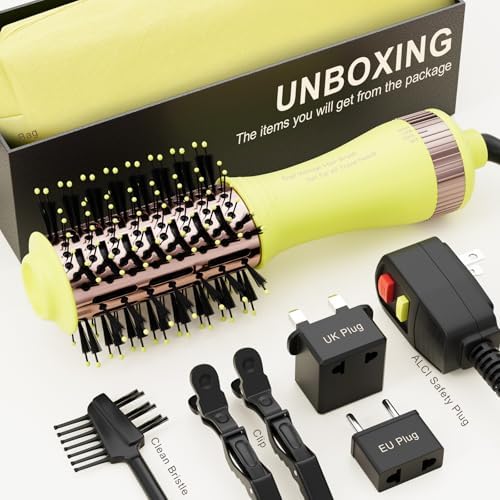 Travel Brush Blow Dryer, Dual Voltage Hair Dryer Brush - Cepillo Secador De Cabello 2” Oval Size Hair Curler/Straightener Portable Mini Hair Styling Tools(‌Auto Dual Voltage & No Converter Needed) - Image 6