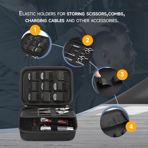 Hard Barber Accessories Case for Hair Clippers Mens Hair Cutting Barber - Image 3