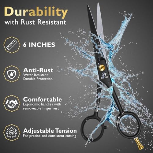 Hair Scissors Professional 6.5 Inch with Hair Comb - Premium High Carbon Stainless Steel Barber Salon Hair Shears for Haircut Scissors - Ergonomic Design Super-Sharp Hair Cutting Shears for woman - Image 3