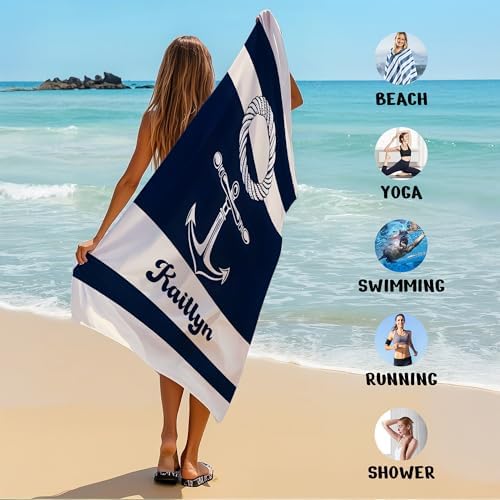 JML Personalized Beach Towel with Name, Microfiber, 35 x 70 in - Image 6