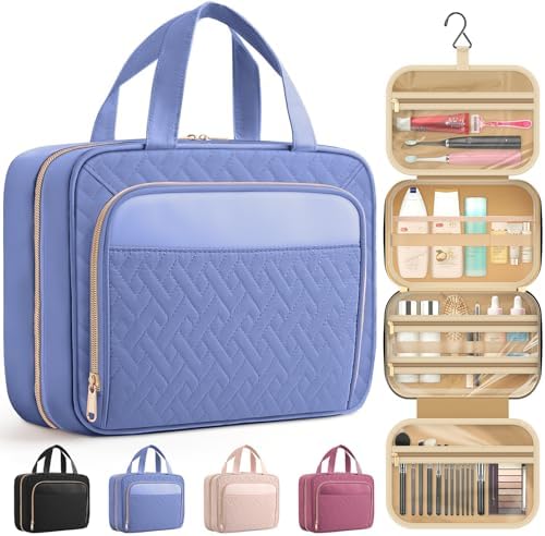 HOTOR Hanging Travel Toiletry Bag Women Men, Aegean-Blue, Large by HOTOR