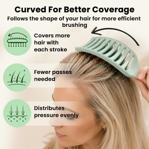 Herstyler Vented Hair Brush - Soft Bristle Detangler for Faster Blow Drying - Image 6
