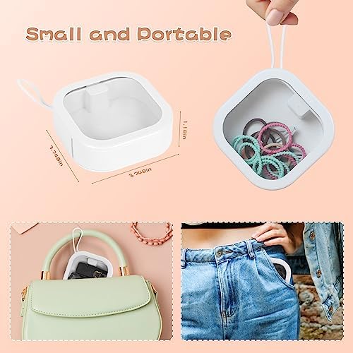 Hair Tie Organizer, Small Portable Hair Accessories Storage Can Be Stackable Or Hung On The Wall, Small Items Holder Hair Tie Organizer for Jewelry Hair Stuff Hair Clip Cotton Swab - Image 5
