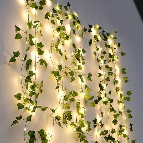 RECUTMS 36 Pack 258Ft Fake Ivy Vines with String Lights for Room Decor - Image 5