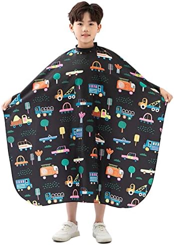 PERFEHAIR Kids Hair Cutting Cape, Cute Cars Pattern, Barber Haircut Cape Cover for Children, Baby, Toddler, Boys Salon Hair Cut Capes by PERFEHAIR