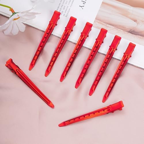 Bantoye 24 Packs Duck Bill Clips 3.35 Inch Metal Alligator Clip, Matte Red - Image 5