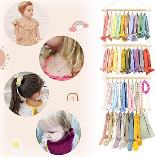 POVETIRE Headband Holder Bow Organizer for Girls, Baby Head Bands Storage - Image 4