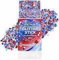 Red White Blue Hair Glitter Stick,4th of July Patriotic America Stripe Star Face Body Glitter,Fourth of July Accessories,Independence Day Waterproof Cheer Glitter Makeup for Women by PaminifyBeautyMakeup